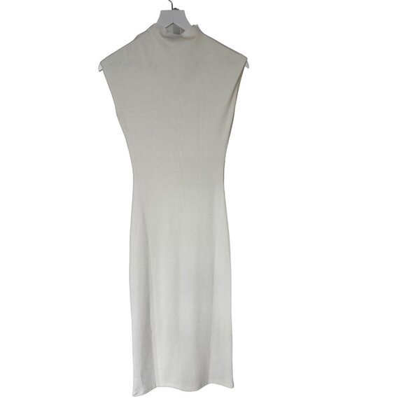 Zara White/Ivory Soft Stretch Midi Dress - Picture 8 of 9